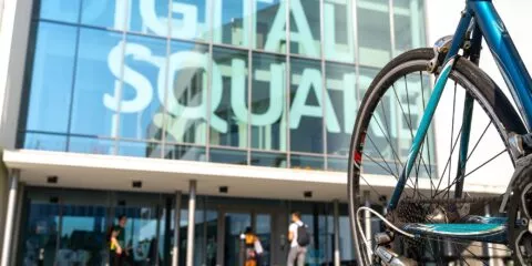 Façade de la pépinière d'entreprise du Digital Square à Rennes